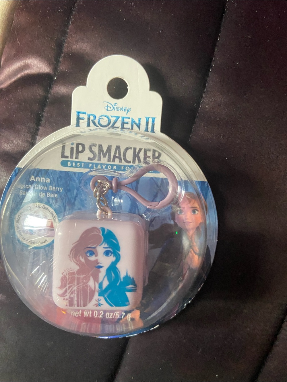 Disney Frozen II Anna Pink Lip Balm Keychain